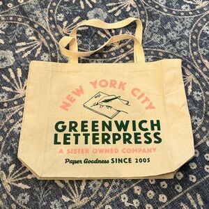 Greenwich Letterpress Tote Bag